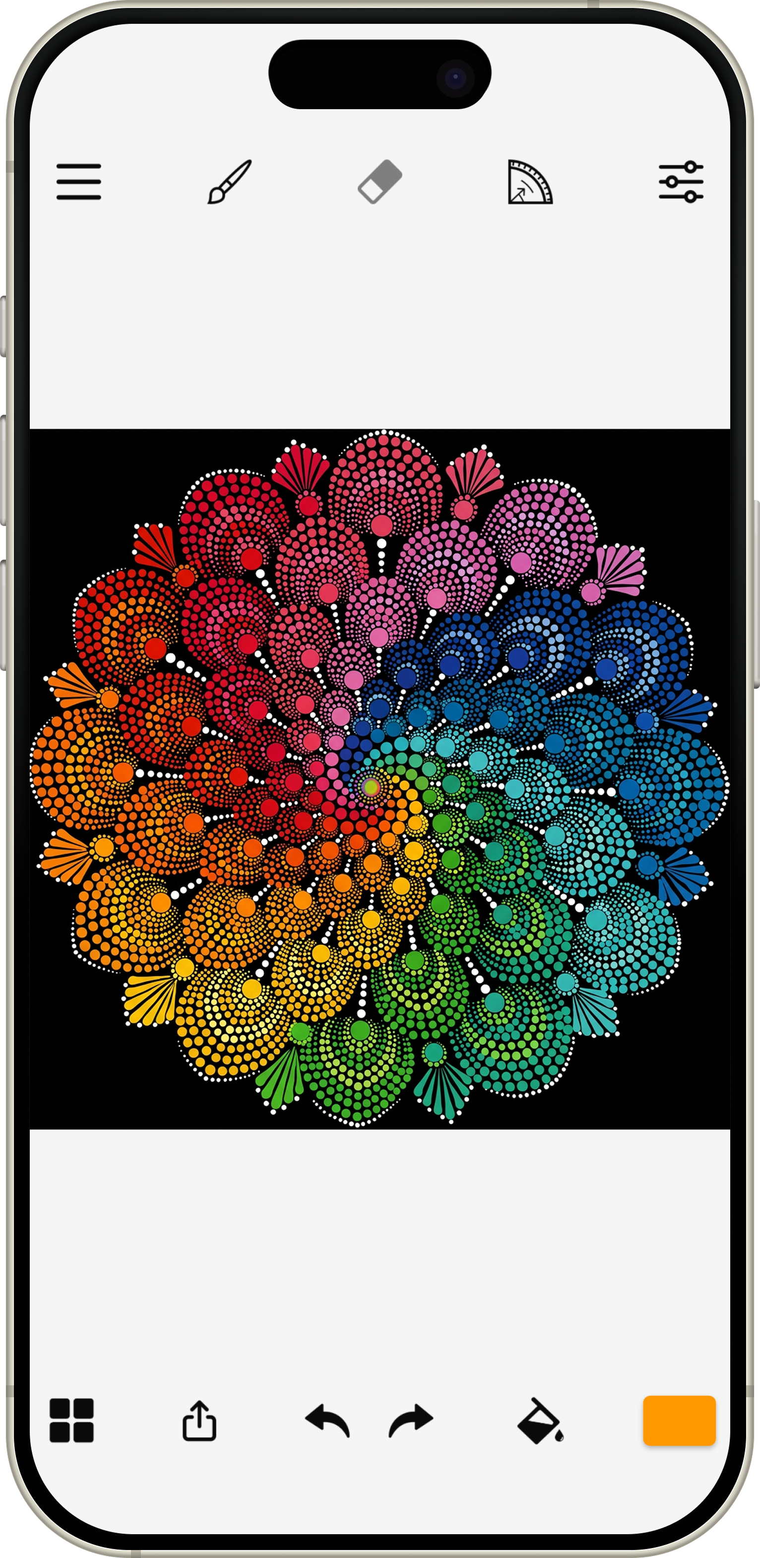 Dot Mandala Art mockup